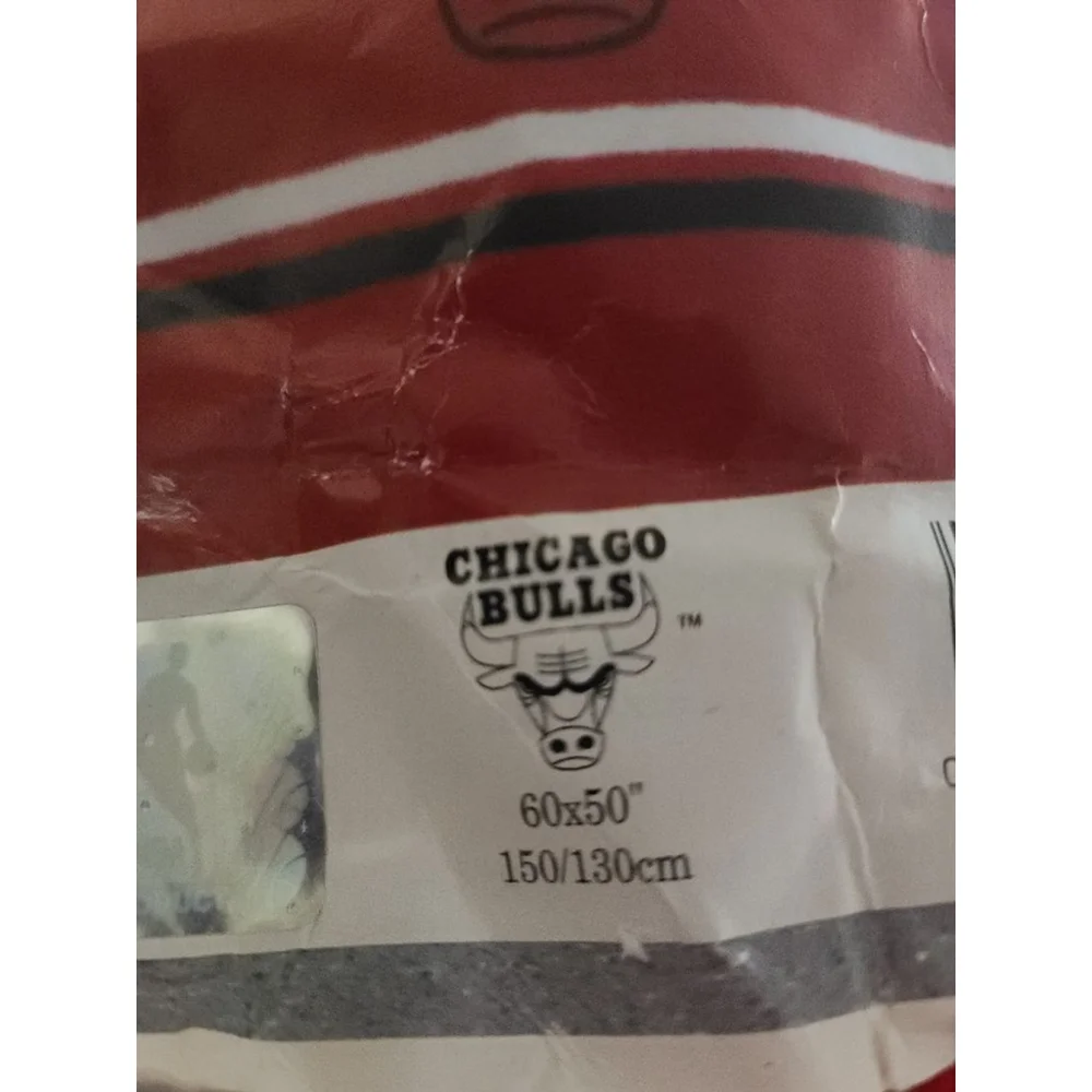 Vintage Chicago Bulls Biederlack of America Blanket Throw 60x50 NBA Made in USA